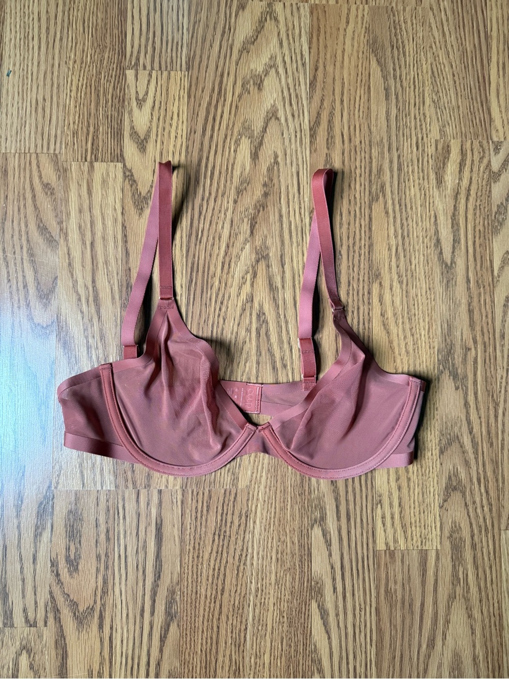 CUUP The Plunge Mesh Bra - Clay
